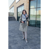 Велика синя кашемірова хустка косинка в клітину CASHMERE